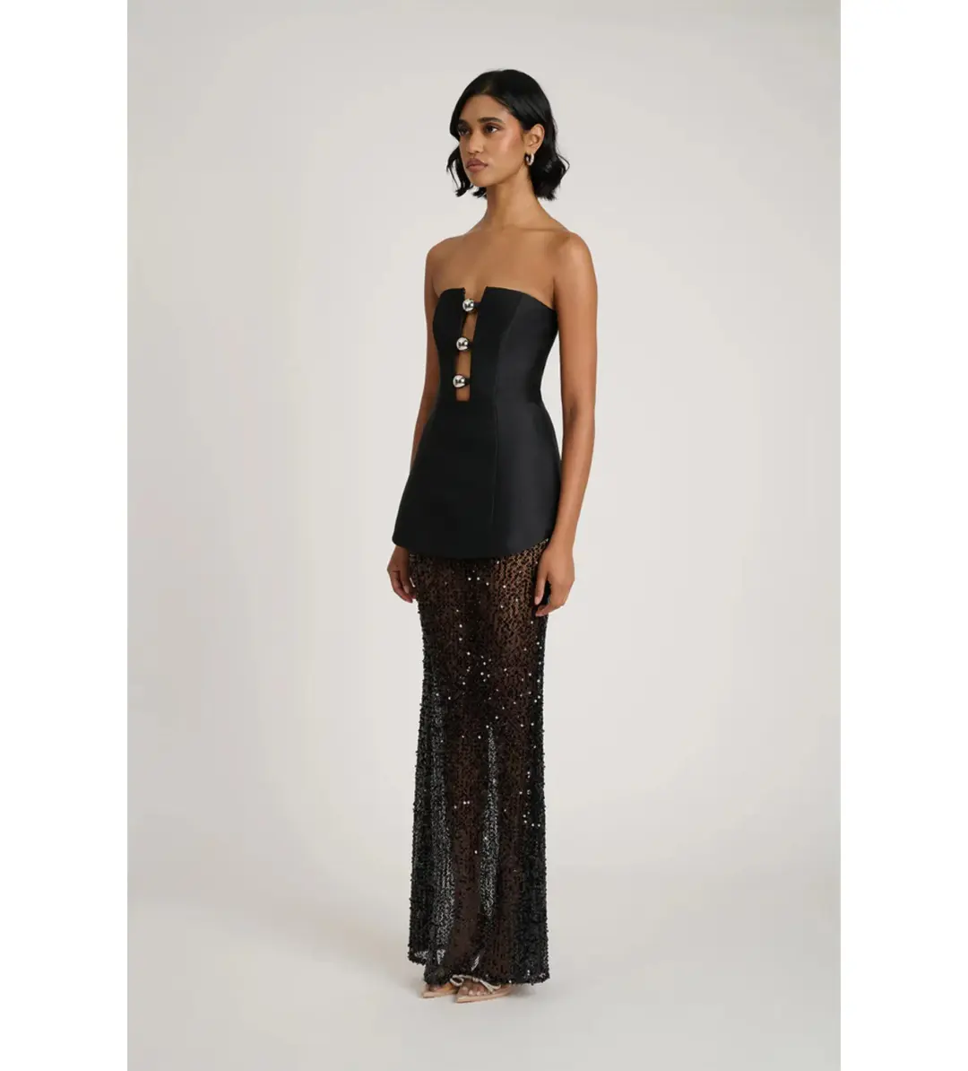 Eliya The Label Nerissa Dress in Black Size M/AU10 for rent on The Volte - main image