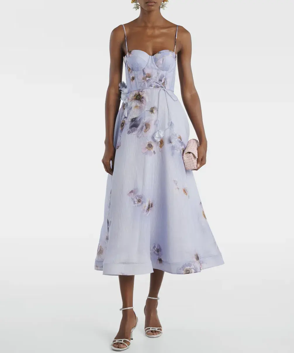 Zimmermann Hypnotic Picnic Dress Lilac Poppy Size 6 - Image 2