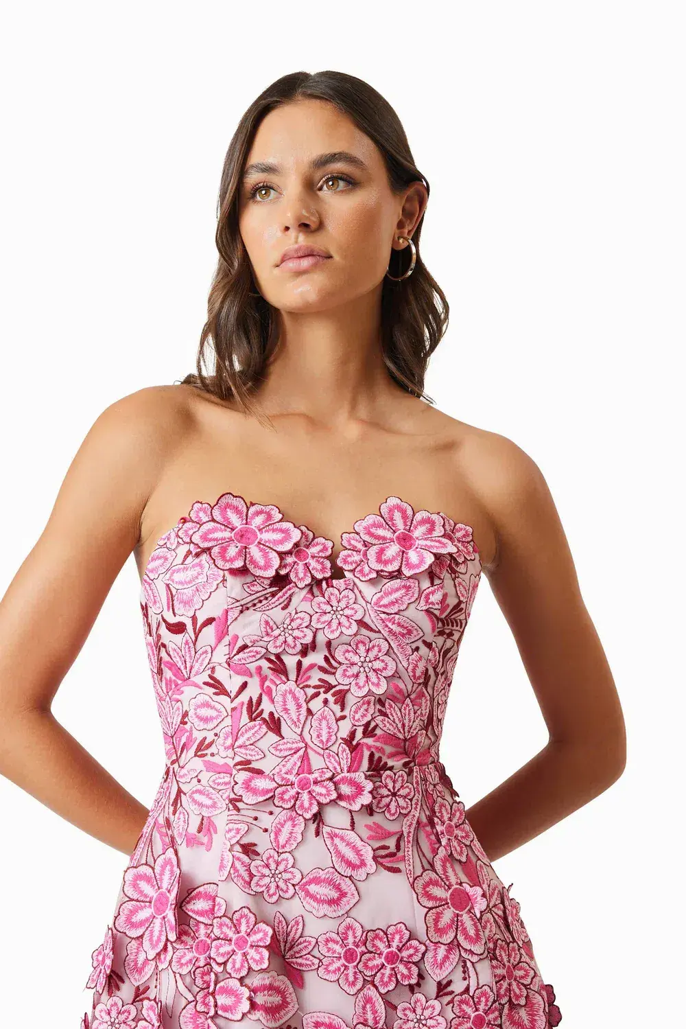 Elliatt Roseate 3D Floral Mini Dress in Pink 12 - Image 6