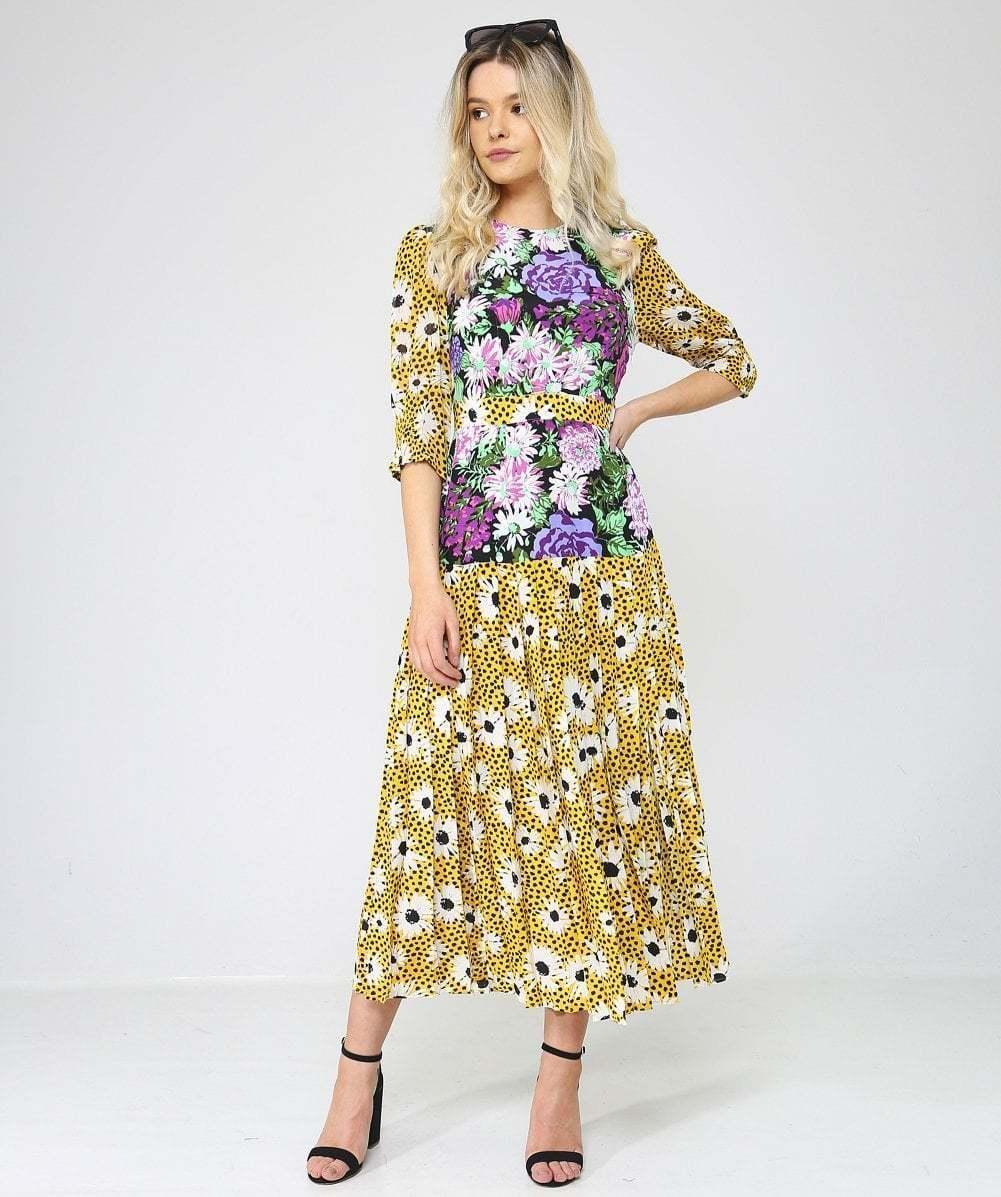 Rixo London Leopard Daisy Retro Dress Print Size 6 for rent on The Volte - main image