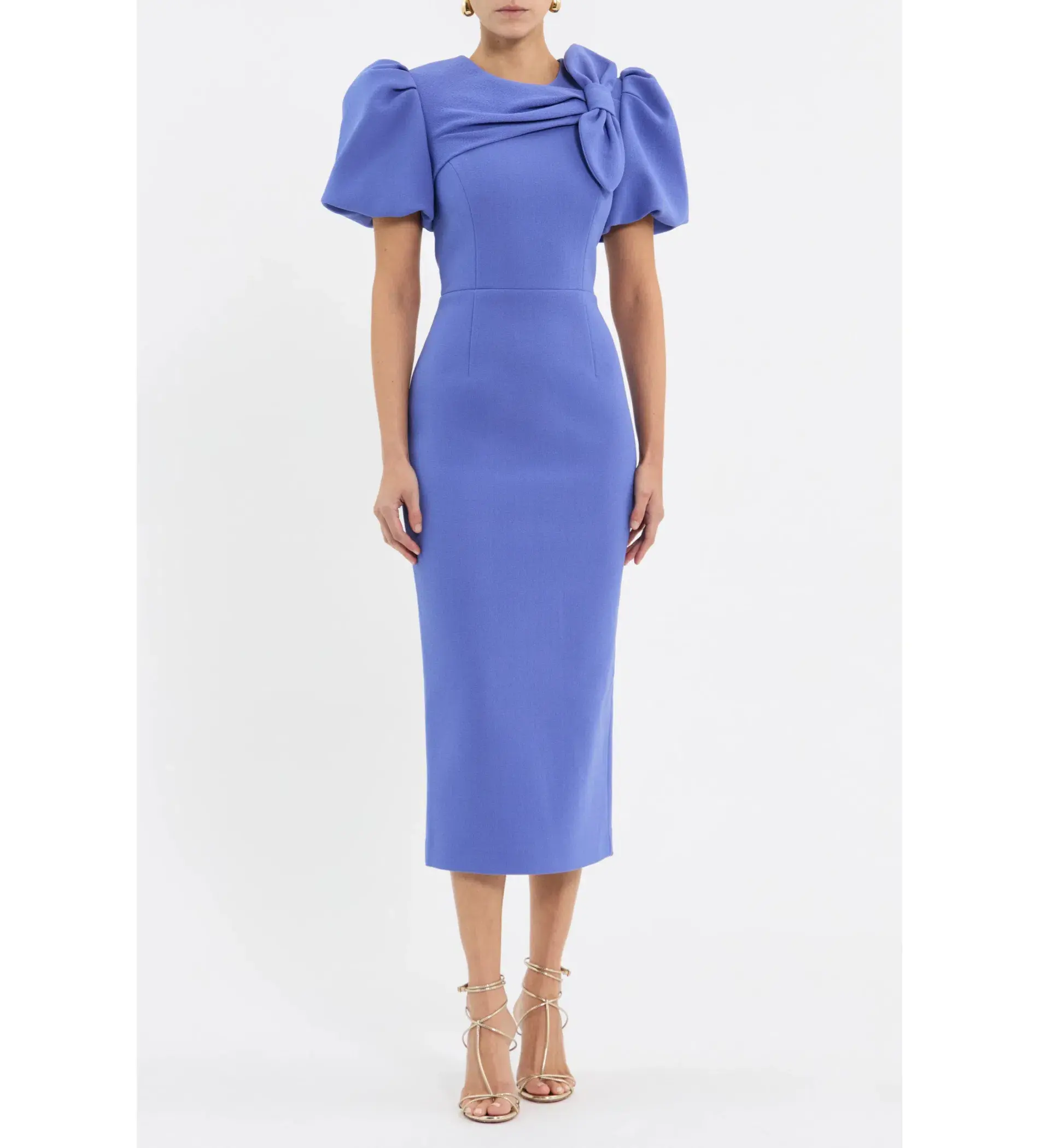 Rebecca Vallance Violetta Midi Dress Periwinkle Blue Size 14 - Image 1