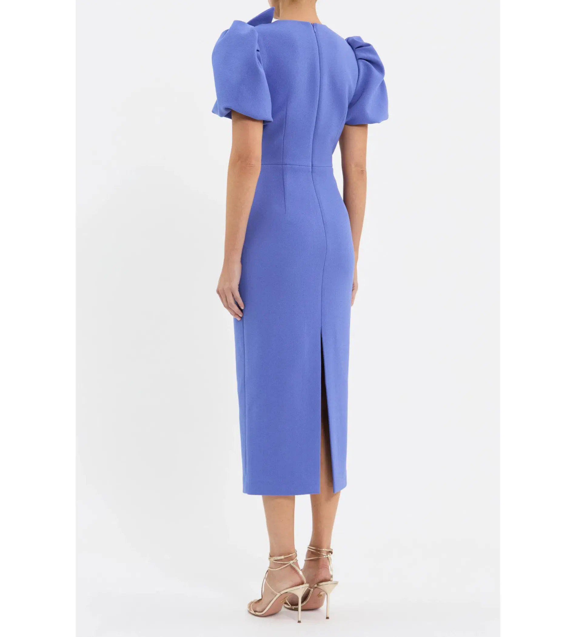 Rebecca Vallance Violetta Midi Dress Periwinkle Blue Size 14 - Image 3