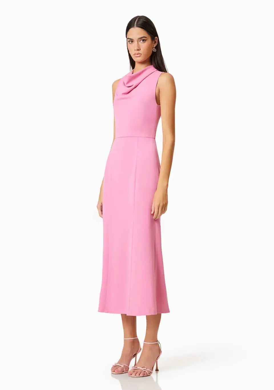 Elliat Jamie Midi Dress in Pink Size 6 for rent on The Volte - main image