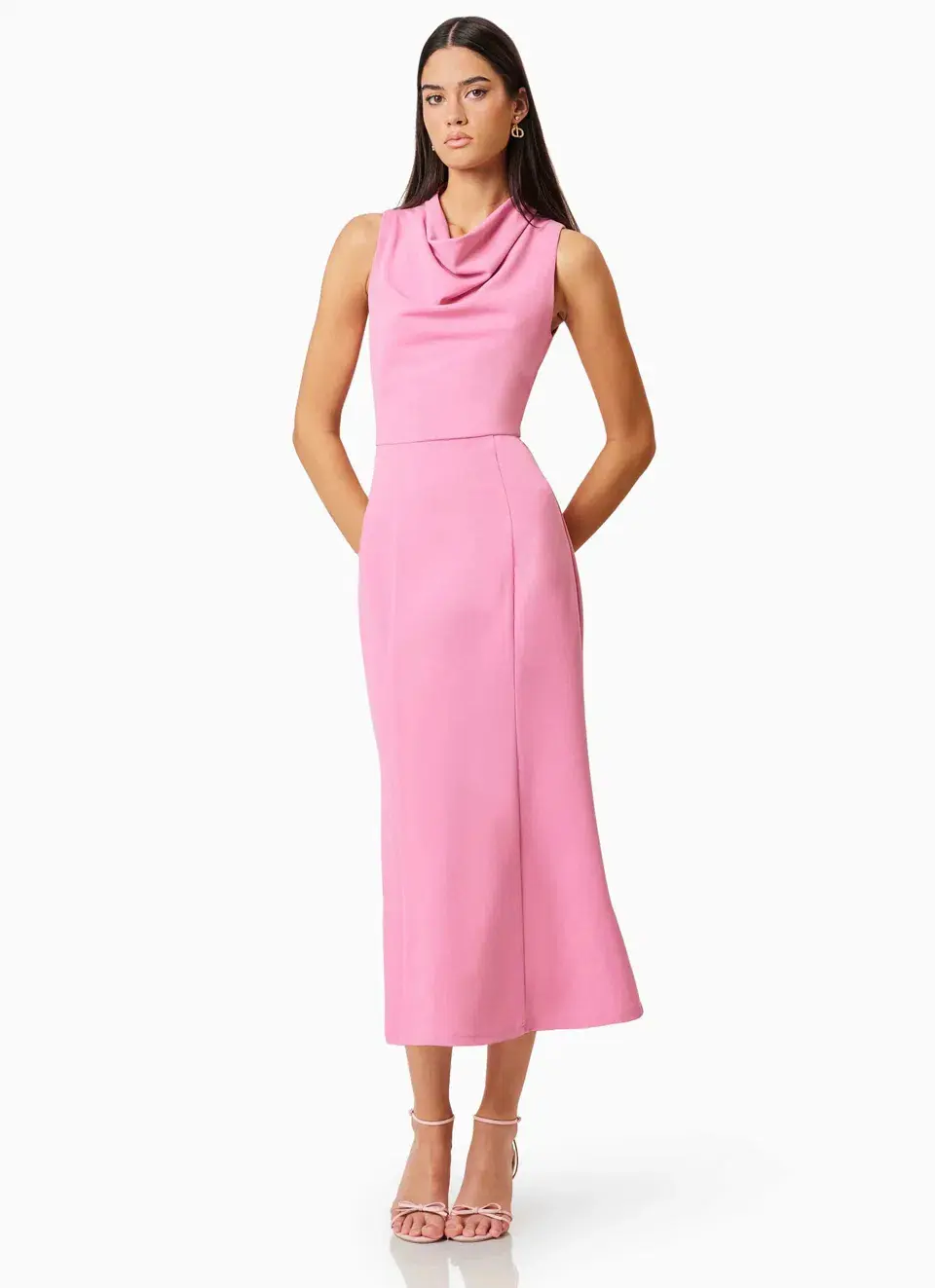 Elliat Jamie Midi Dress in Pink Size 6 for rent on The Volte - main image