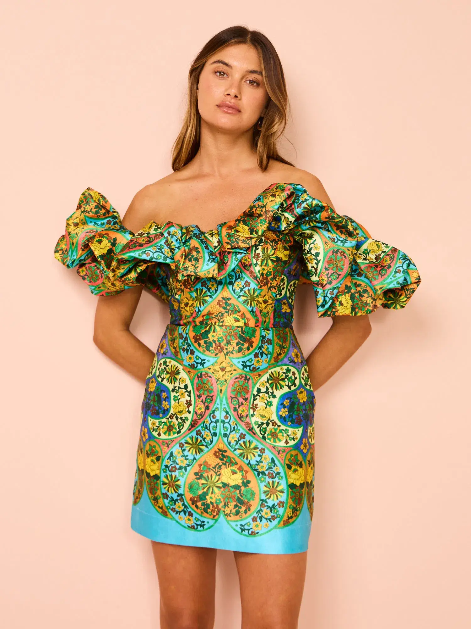 Alemais Sofie Off Shoulder Mini Dress Size 12 - Image 1