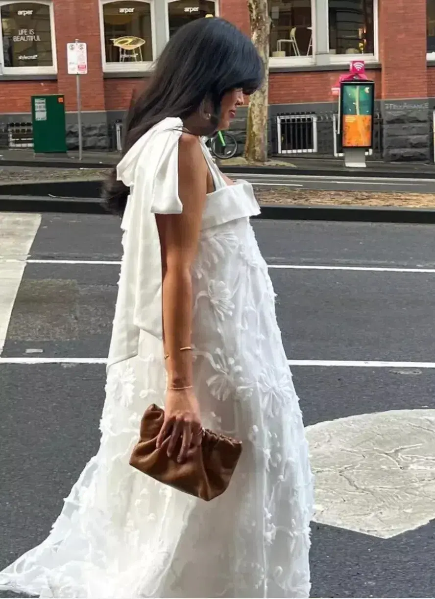 Aje Ursula Midi Dress in White Size 10 - Image 4