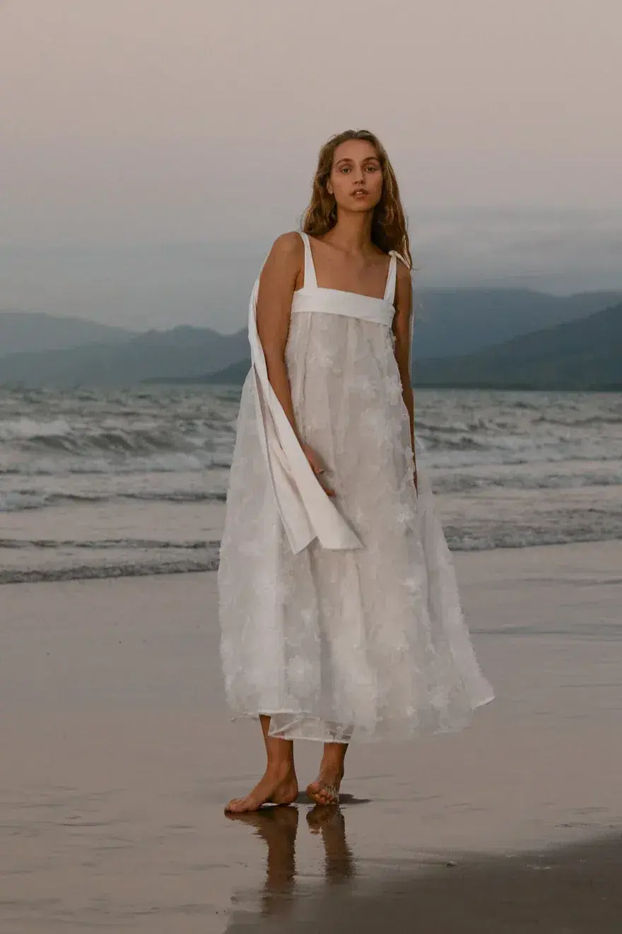 Aje Ursula Midi Dress in White Size 10 - Image 3