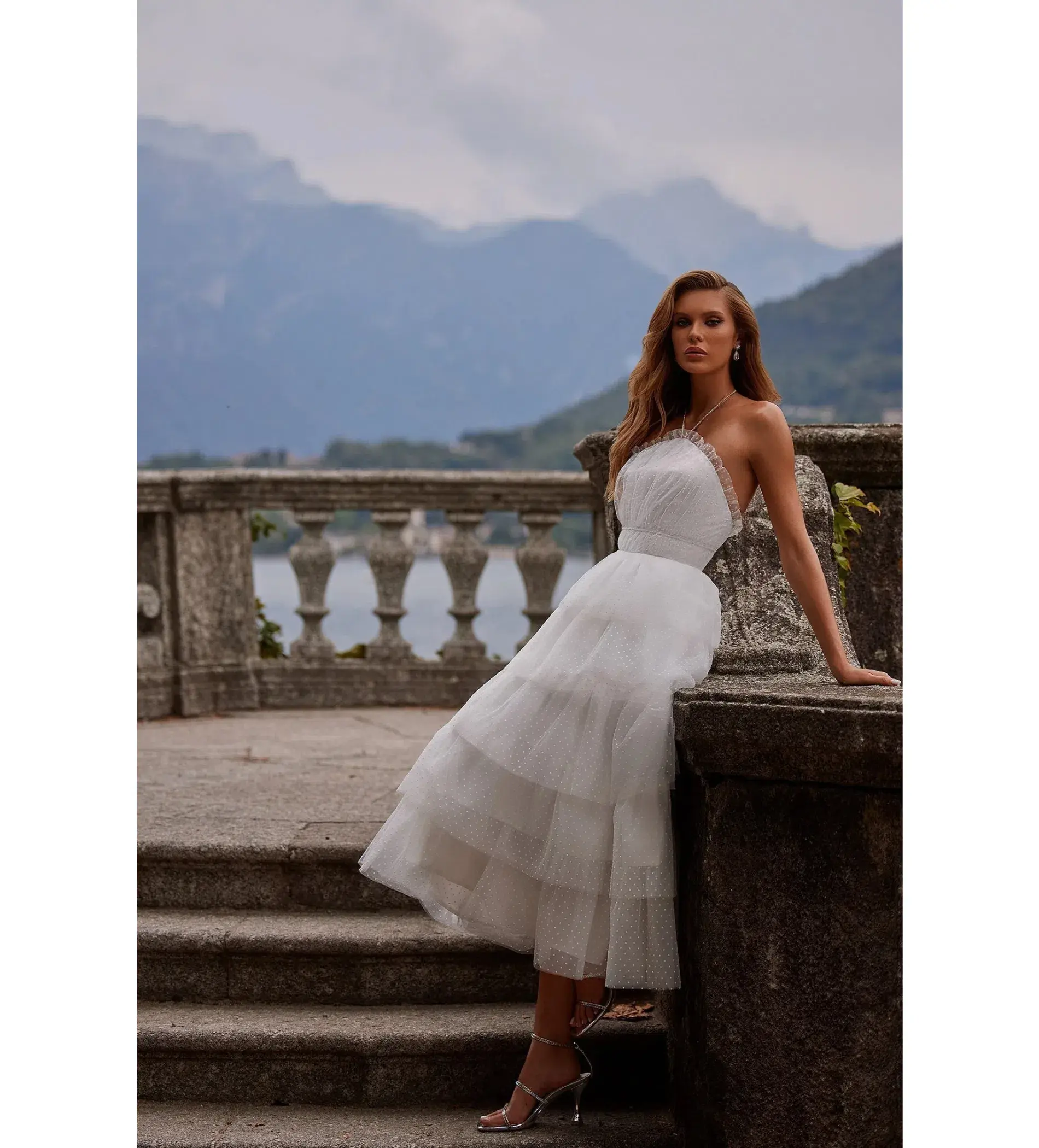 Alamour Barbara Midi Dress White Size L AU 12 - Image 5