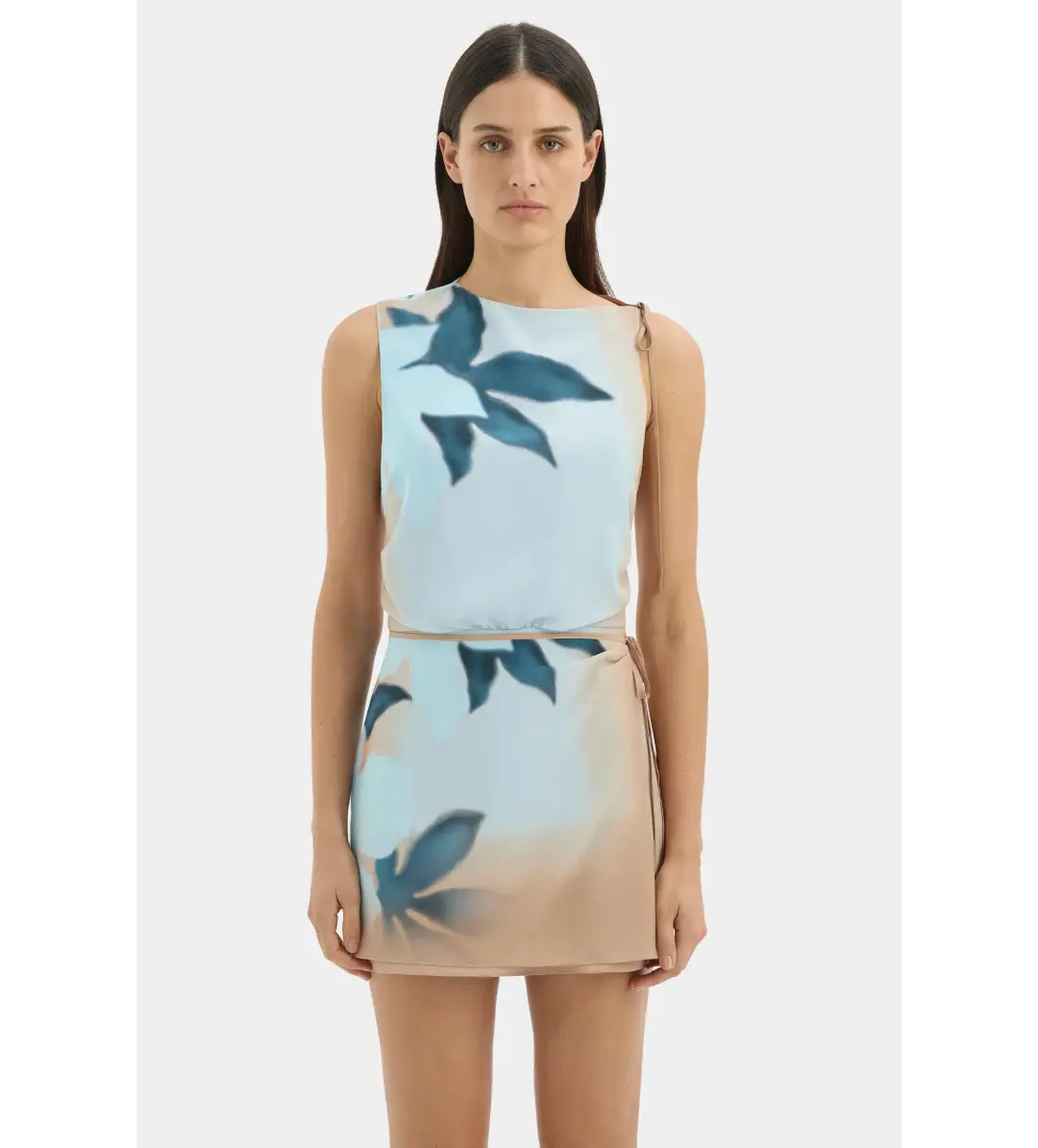 Sir the Label Serene Mini Dress Sequoia Blue Floral Size 0 AU 6 for rent on The Volte - main image