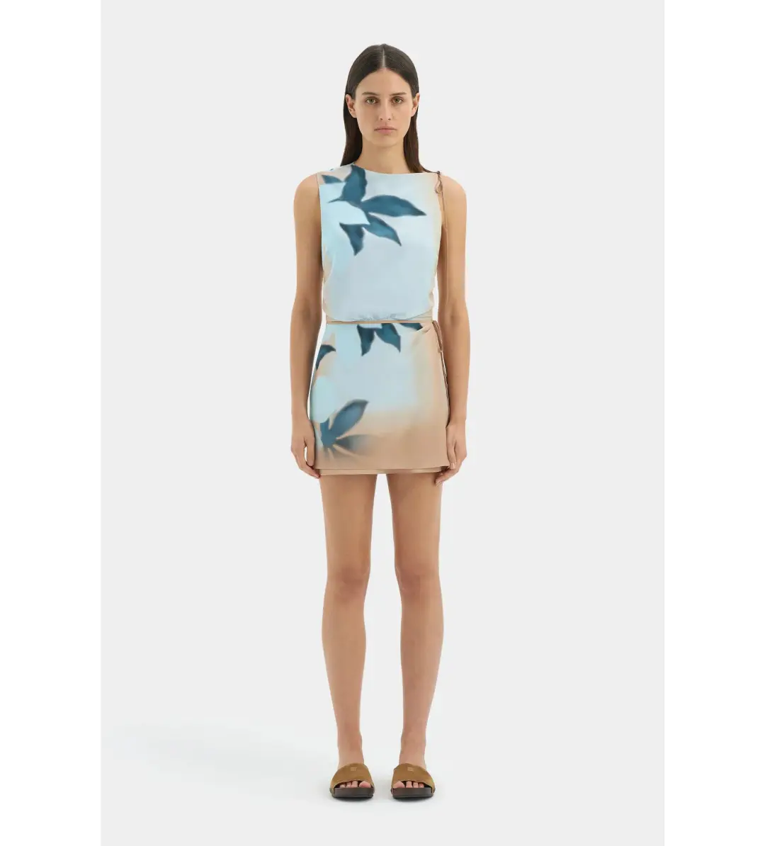 Sir the Label Serene Mini Dress Sequoia Blue Floral Size 0 AU 6 for rent on The Volte - main image