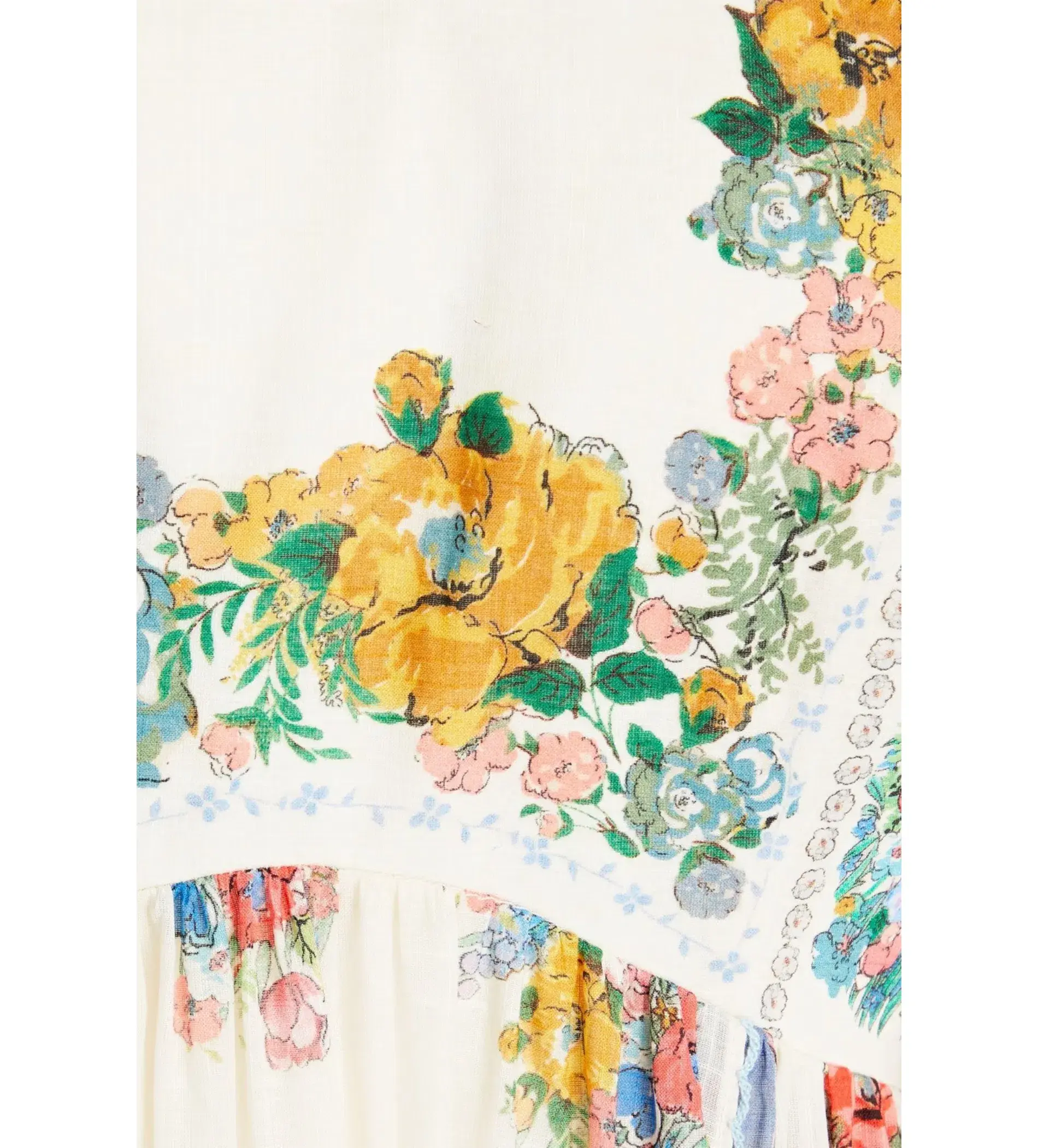 Zimmermann Clover Patched Midi Dress Multi Floral Size 1 AU 10 - Image 6