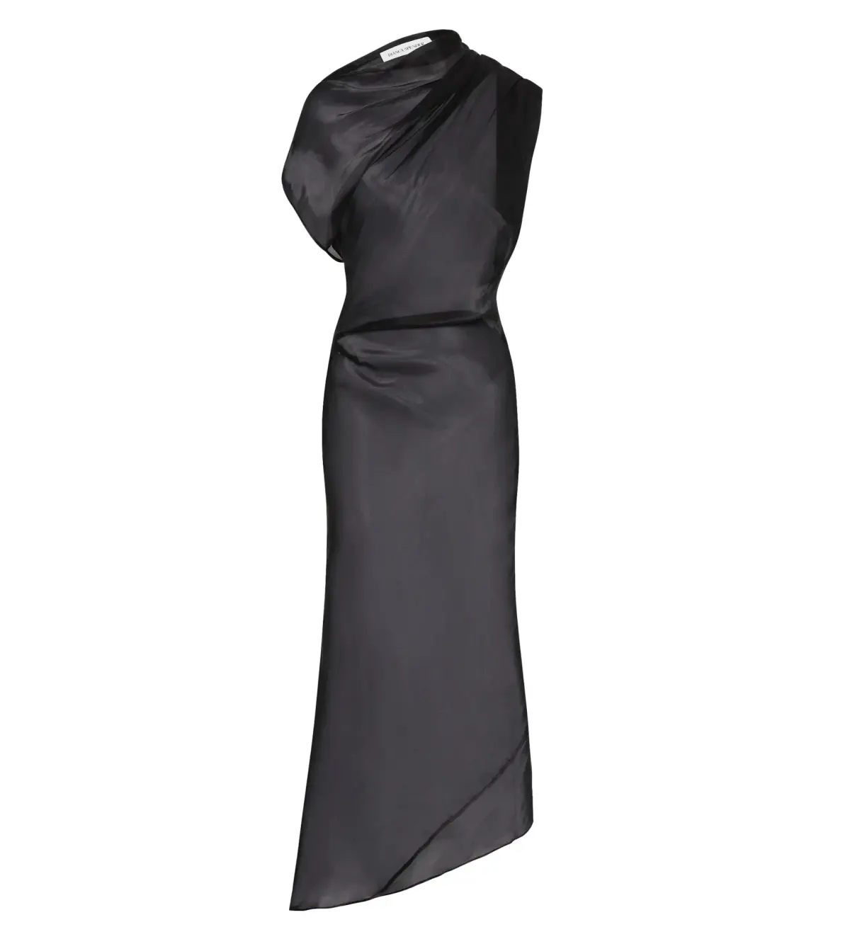 Bianca Spender Liquid Organza Decode Midi Dress Black Size AU 8 - Image 7