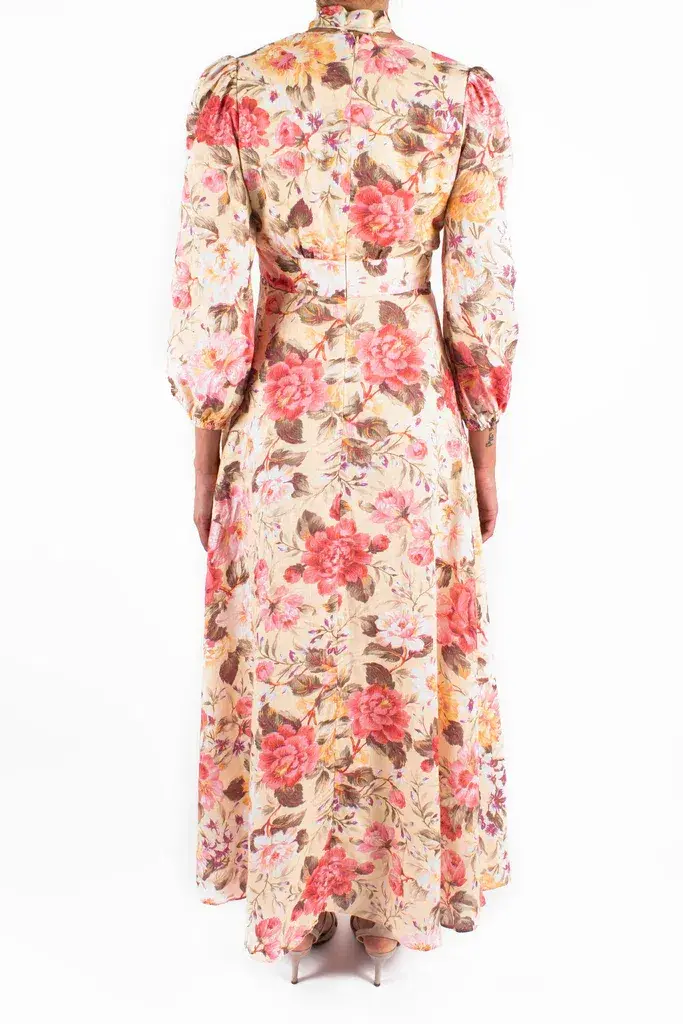 Zimmermann Honour Plunge Long Dress Multi Floral Size 1 / AU 10 - Image 4