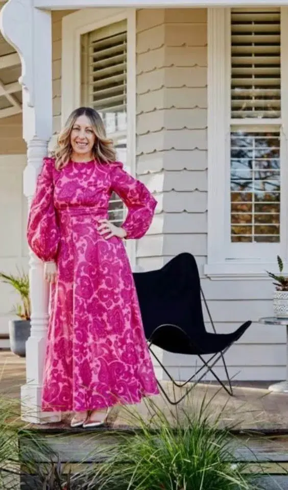 Zimmermann Edie High Neck Dress Pink Size 3 / AU 14 for rent on The Volte - main image