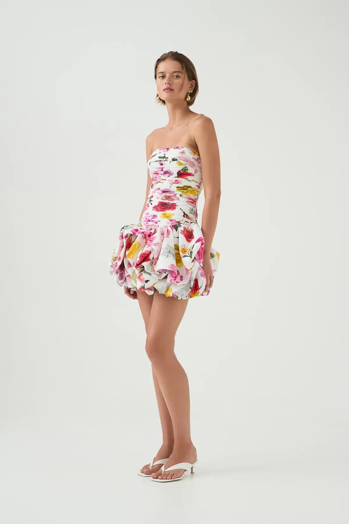 Aje Violette Bubble Hem Mini Dress Floral Size 8 - Image 1