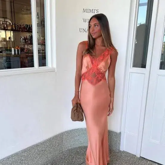 Sir the Label Aries Cut Out Gown  Peach Size 8  - Image 2