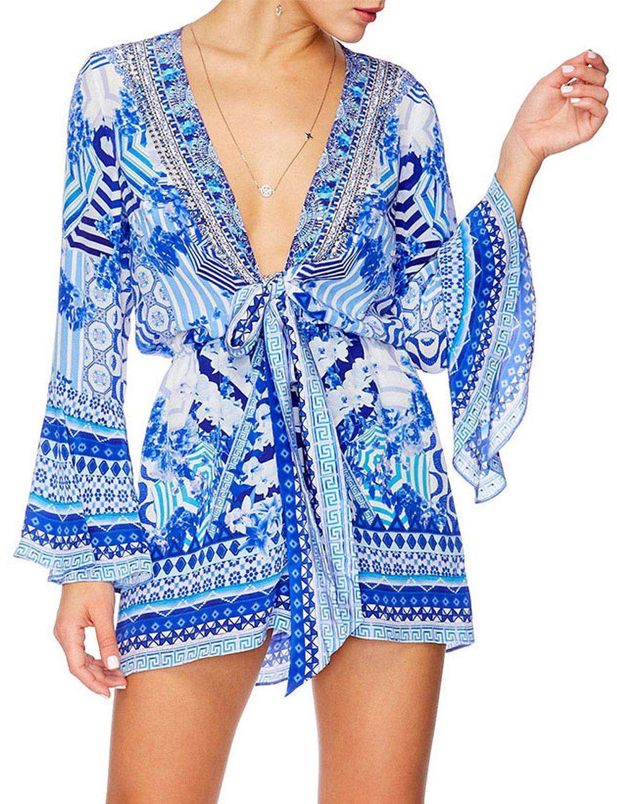 Camilla Throwing Shade Front Tie Playsuit size 8 - Image 1