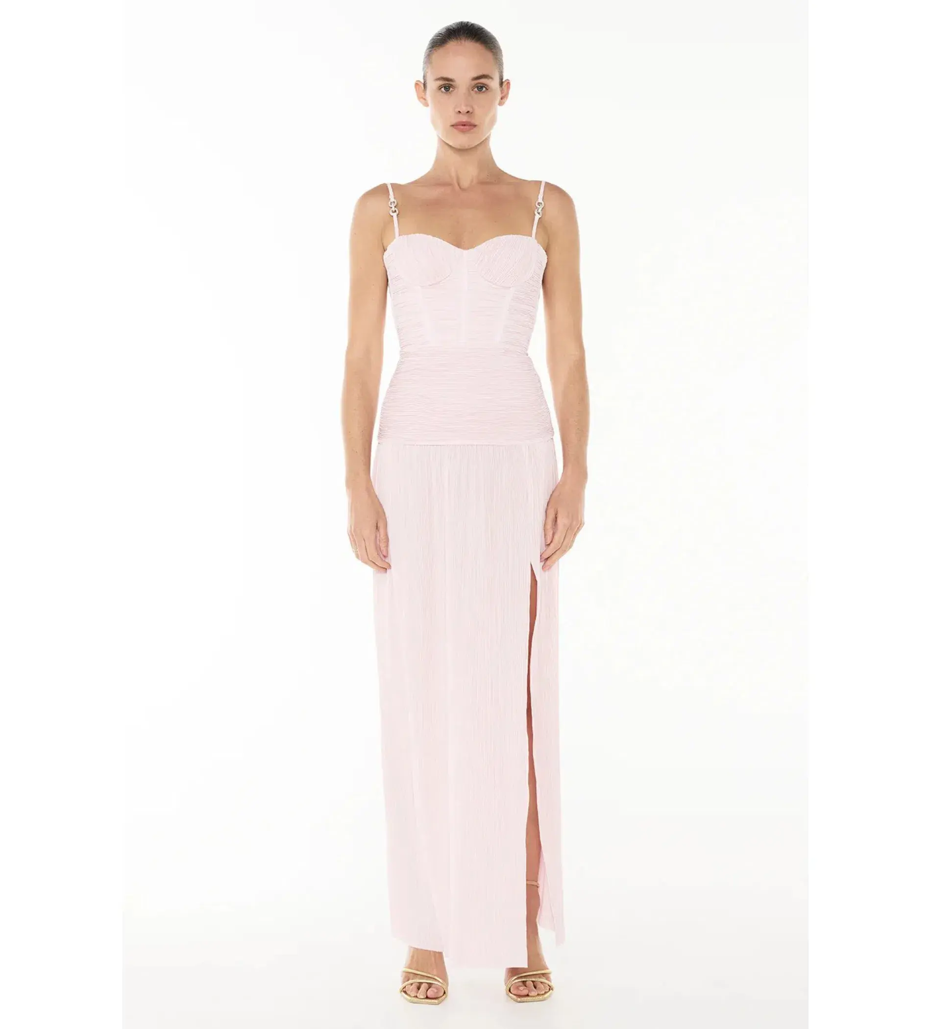 Manning Cartell Double Time Pleat Maxi Dress Hydrangea Size AU 10 - Image 1