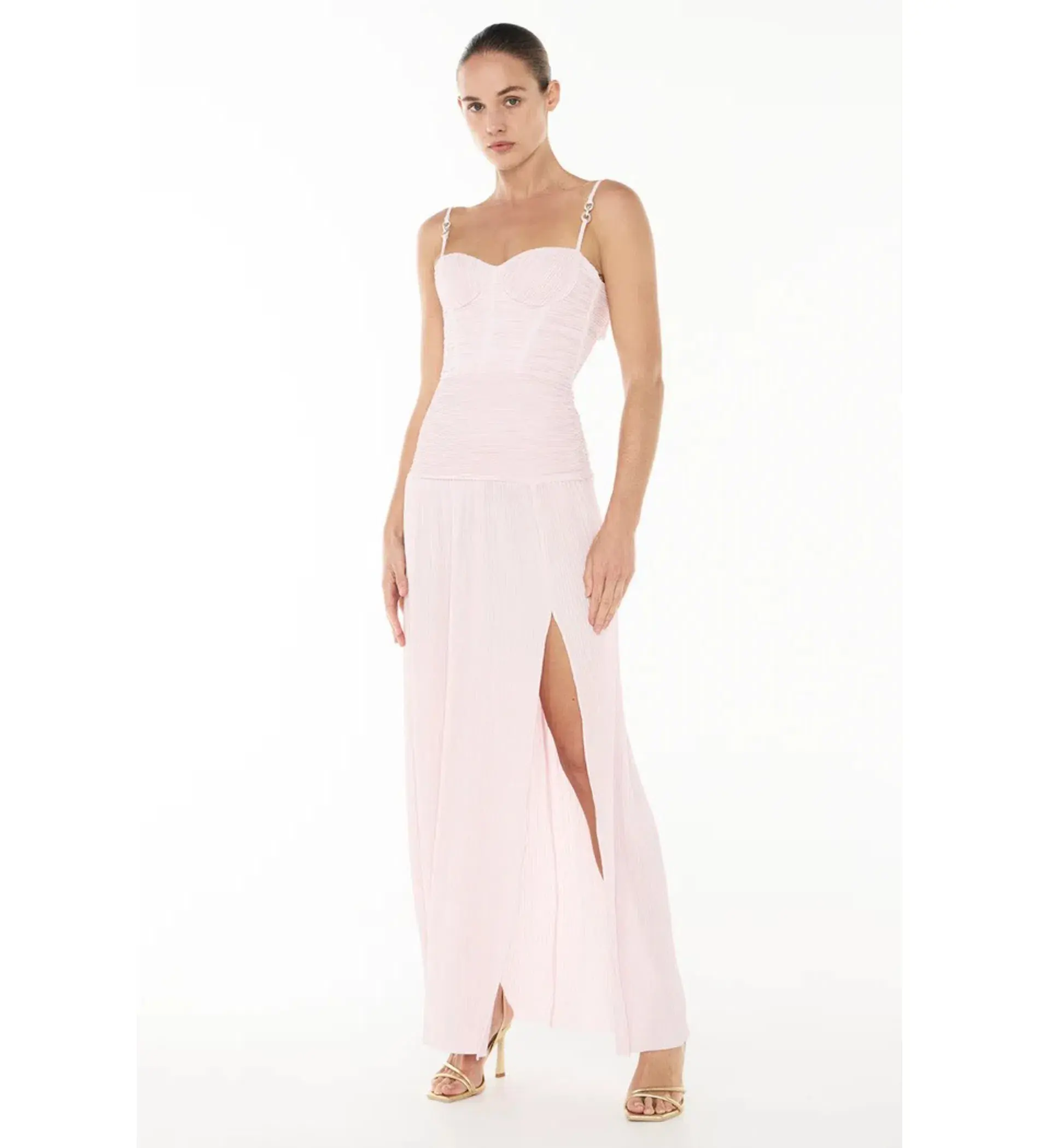Manning Cartell Double Time Pleat Maxi Dress Hydrangea Size AU 10 - Image 2