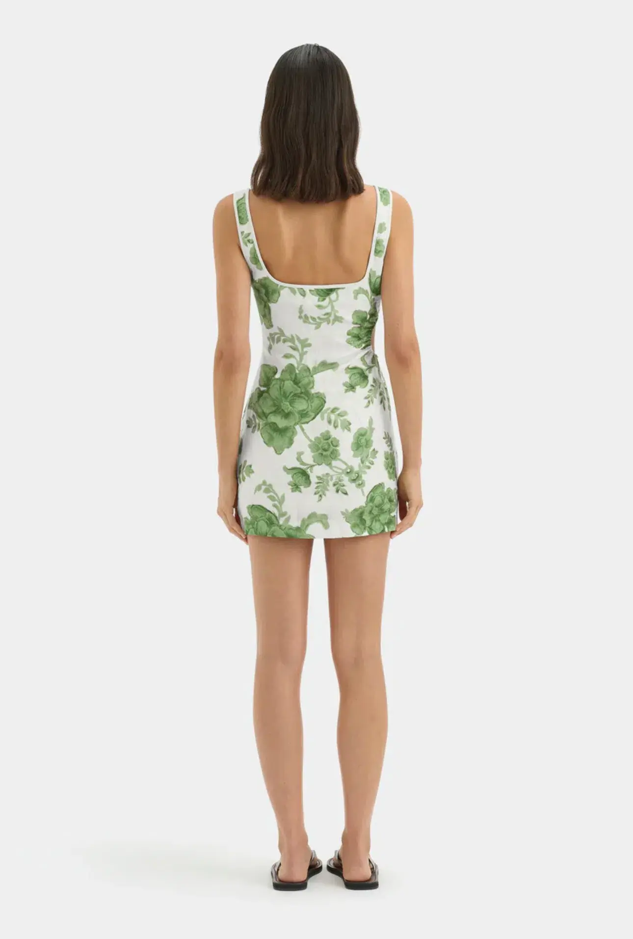 Sir The Label Gardella Cut Out Mini Dress Green Print Size 1 / AU 8 - Image 2