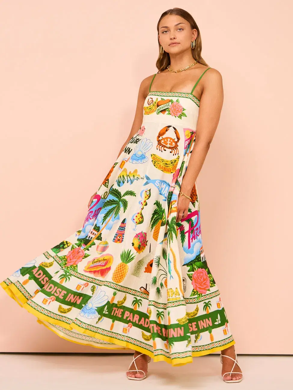 Alemais Paradiso Midi Sundress Multi Size AU 12 - Image 1