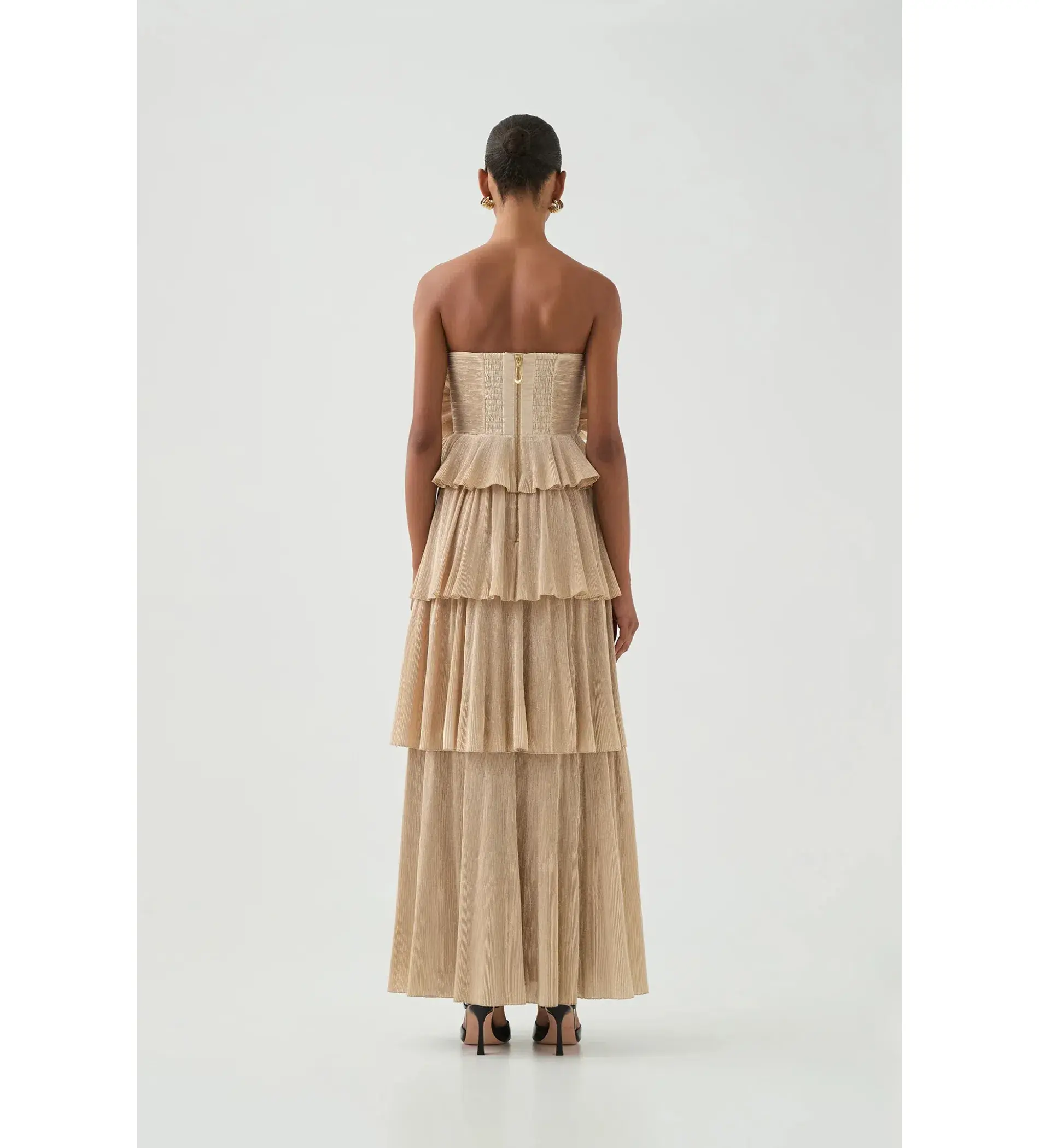 Aje Kyra Gown Gold Size 8 - Image 8