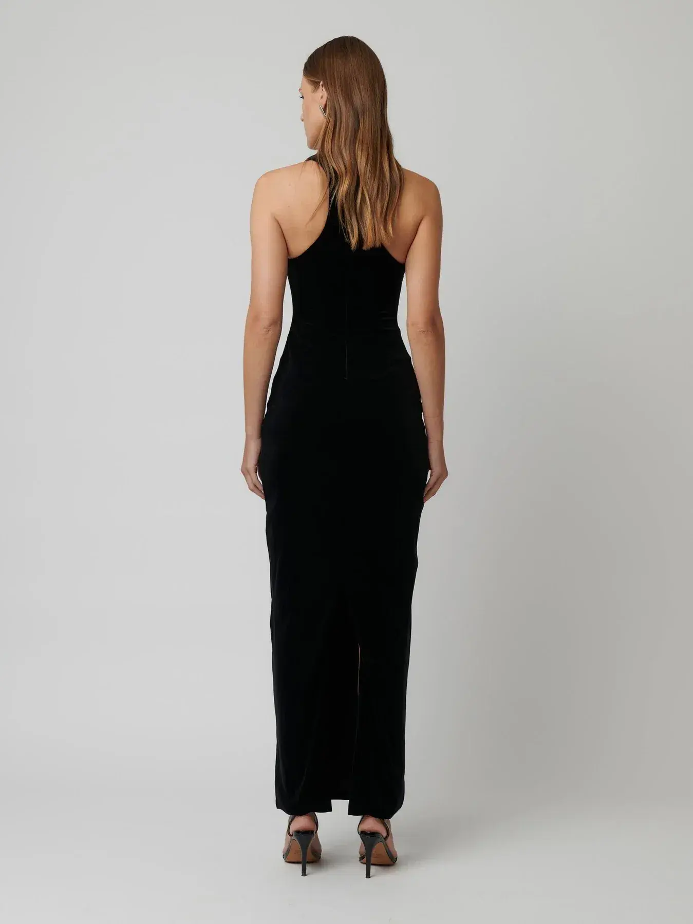 Effie Kats Eiza Gown Black Velvet Size M/AU 10 - Image 2