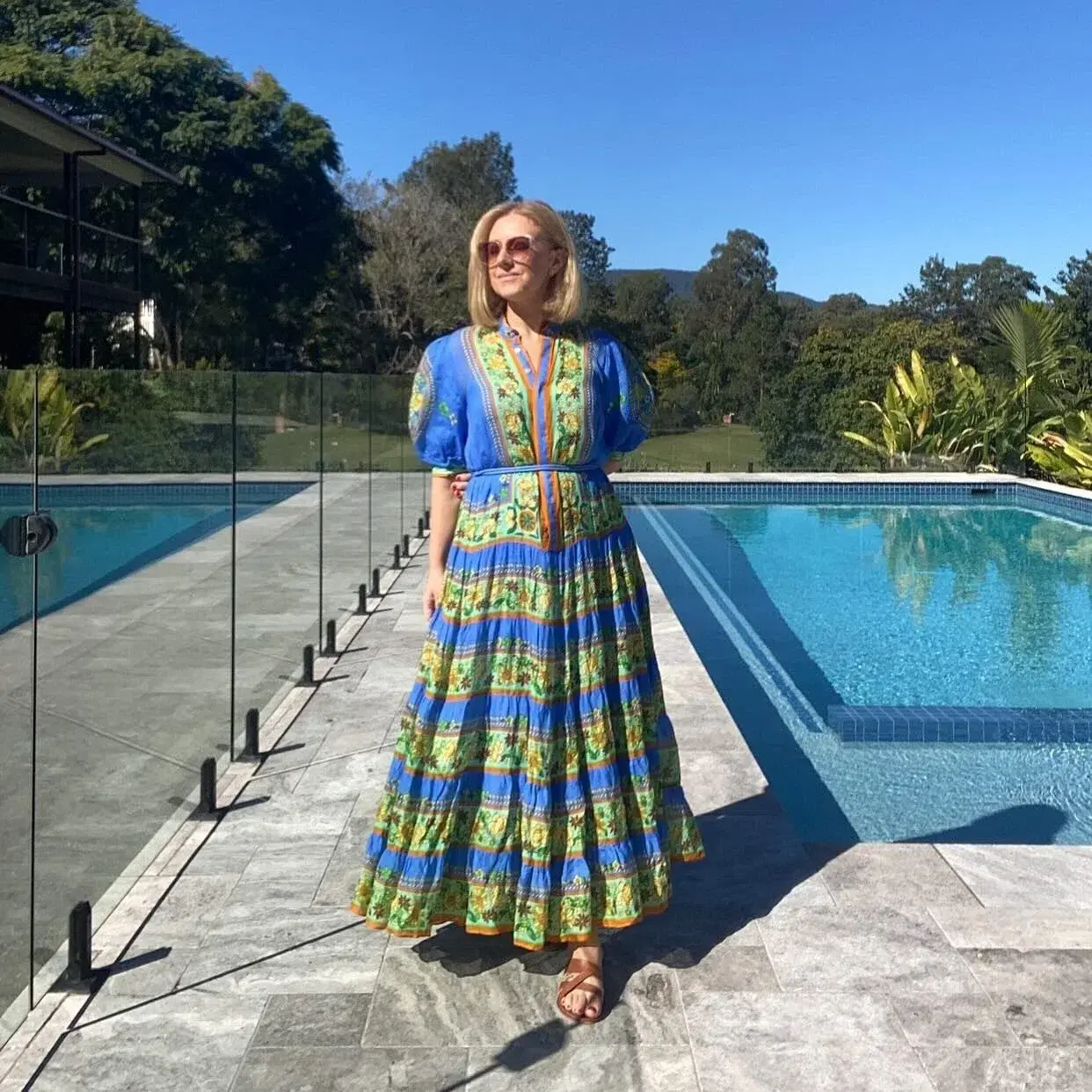Alemais Linda Tiered Midi Dress Size AU 14 - Image 1