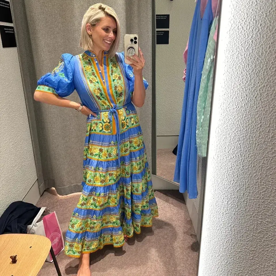 Alemais Linda Tiered Midi Dress Size AU 14 - Image 6