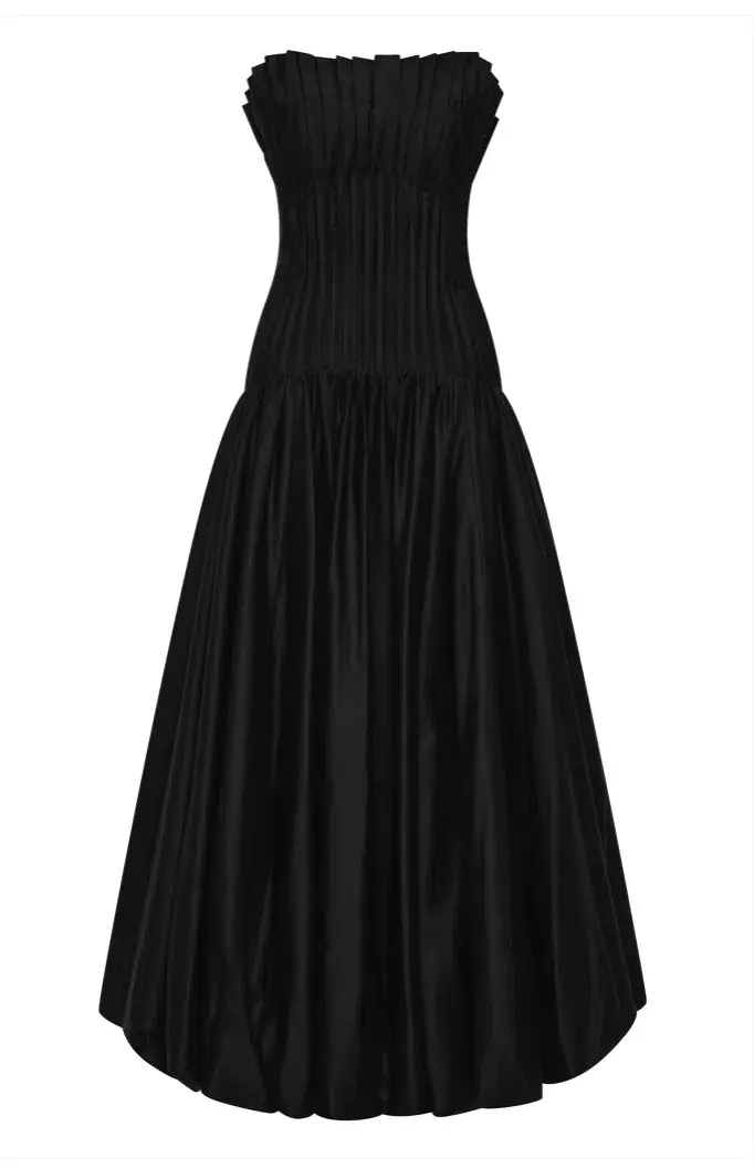 Aje Ivy Bubble Hem Gown Black Size 6 - Image 7