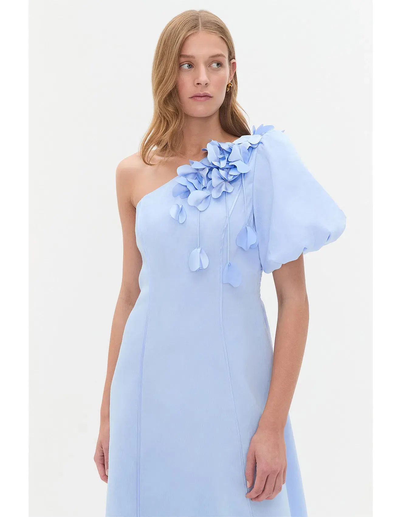 Aje Camille Midi Dress in Pale Blue Size AU 10 - Image 4