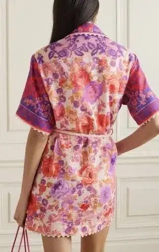 Zimmermann Raie Trimmed Shirt Dress Size 0 / AU 8 - Image 3