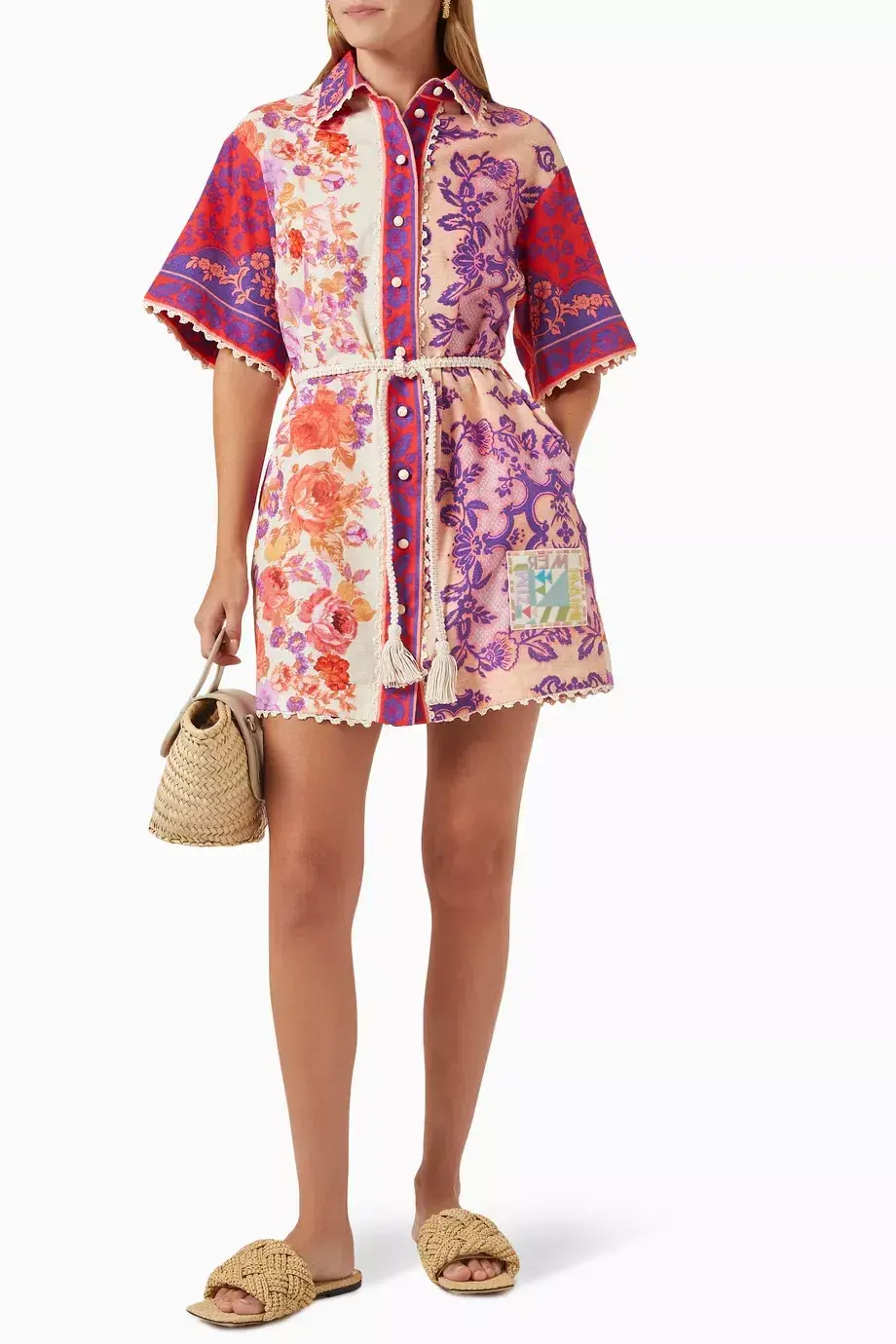 Zimmermann Raie Trimmed Shirt Dress Size 0 / AU 8 - Image 1
