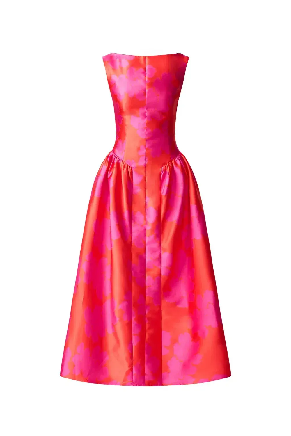 Elliat - Eloise A-Line Midi Dress in Pink & Red - Size 12 for rent on The Volte - main image