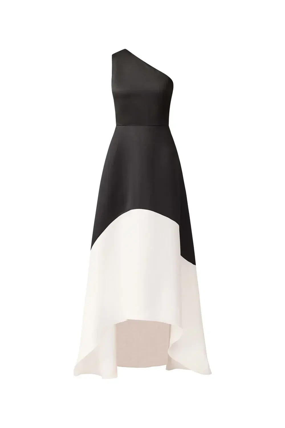 Elliat - Sorrel One Shoulder Gown in Black & White - Size 10 for rent on The Volte - main image