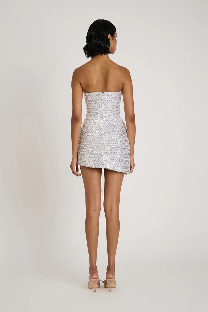 Eliya The Label Xia Dress Mini Silver Size AU 10 - Image 2