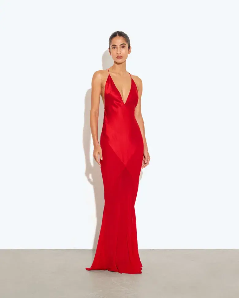 Rat & Boa Lotus Red Slip Maxi Dress Size AU 10 - Image 1