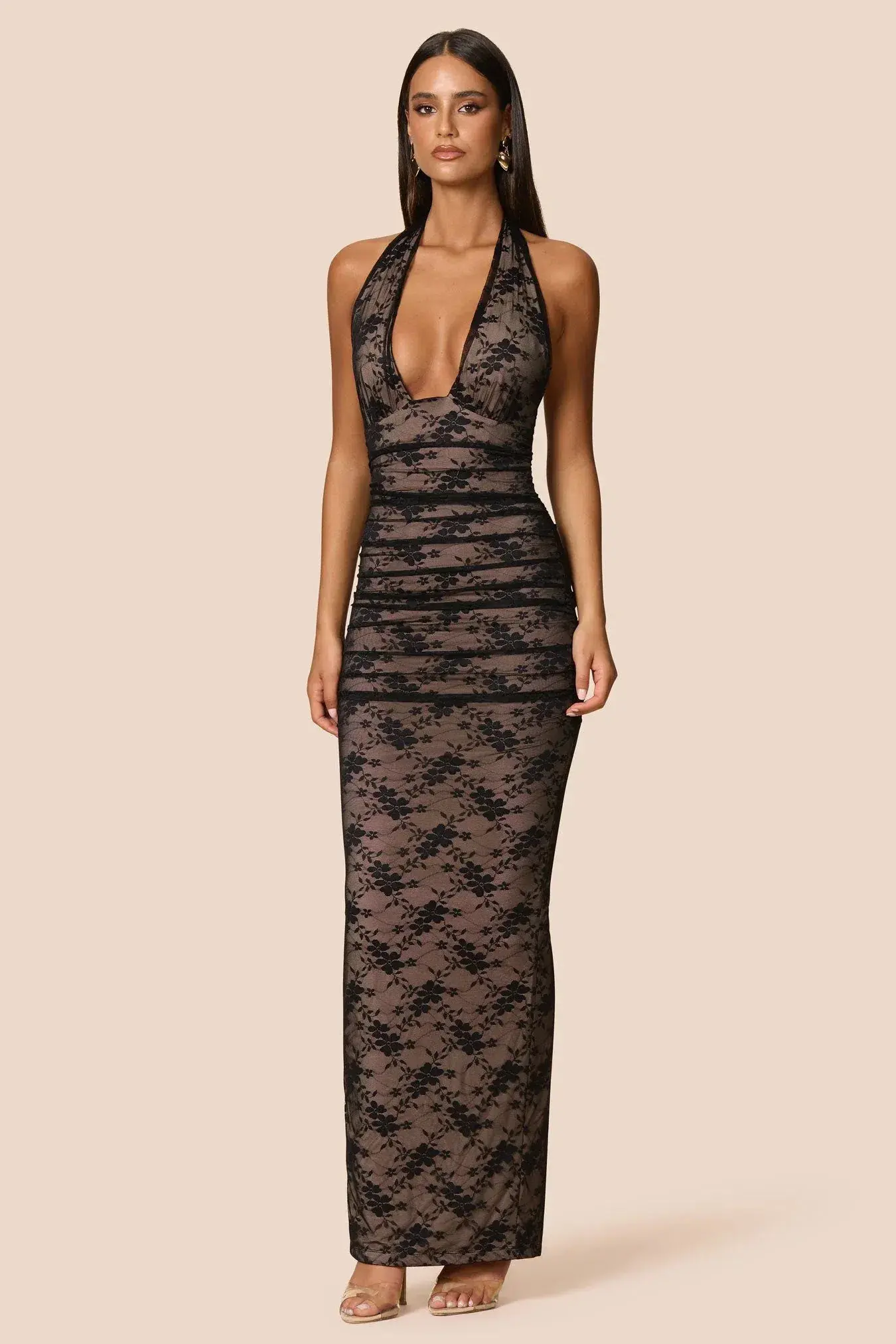 Nookie Arabella Halter Maxi Black Size AU 10 - Image 2