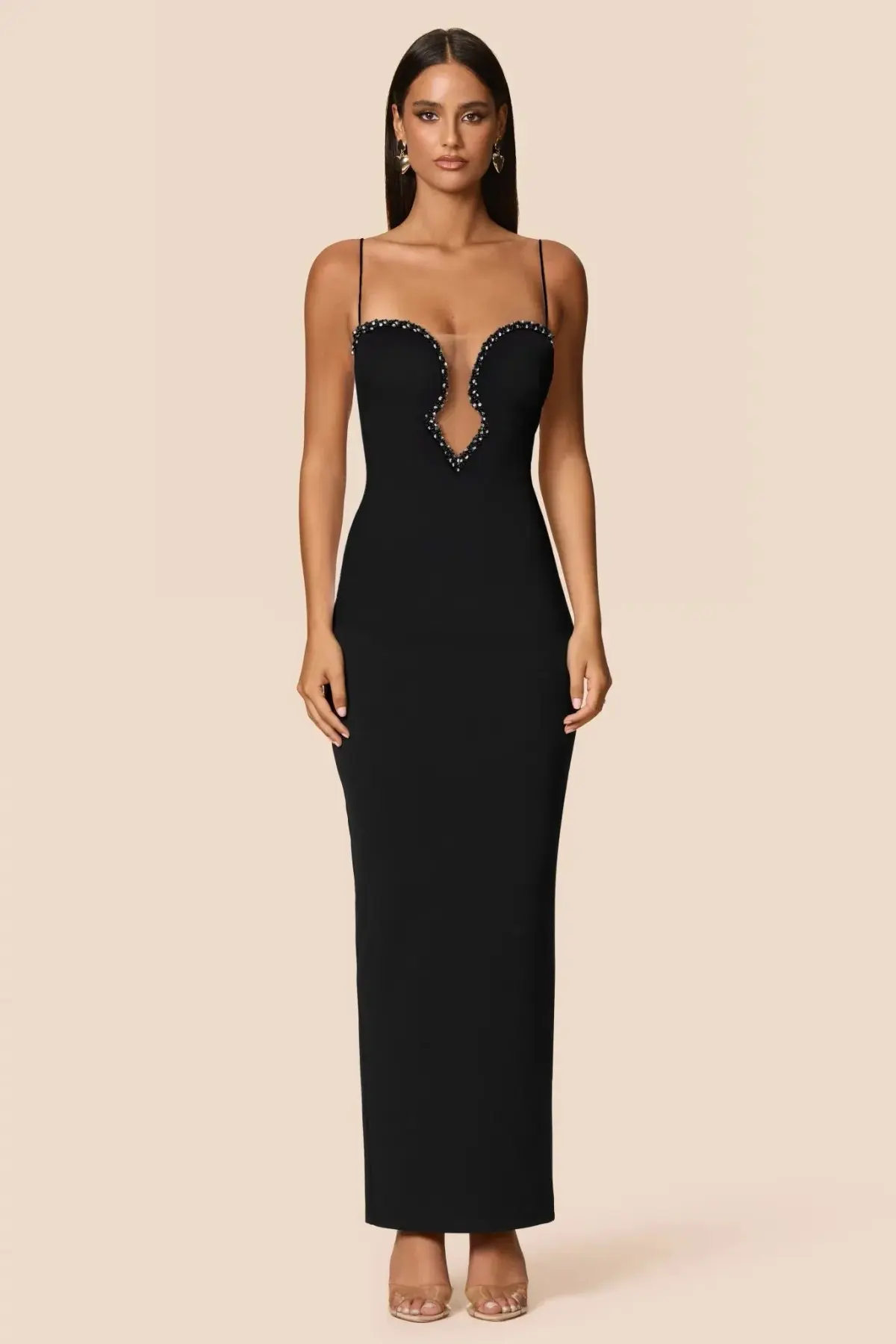 Nookie Adorn Pearl Gown Black Size AU 10 - Image 1