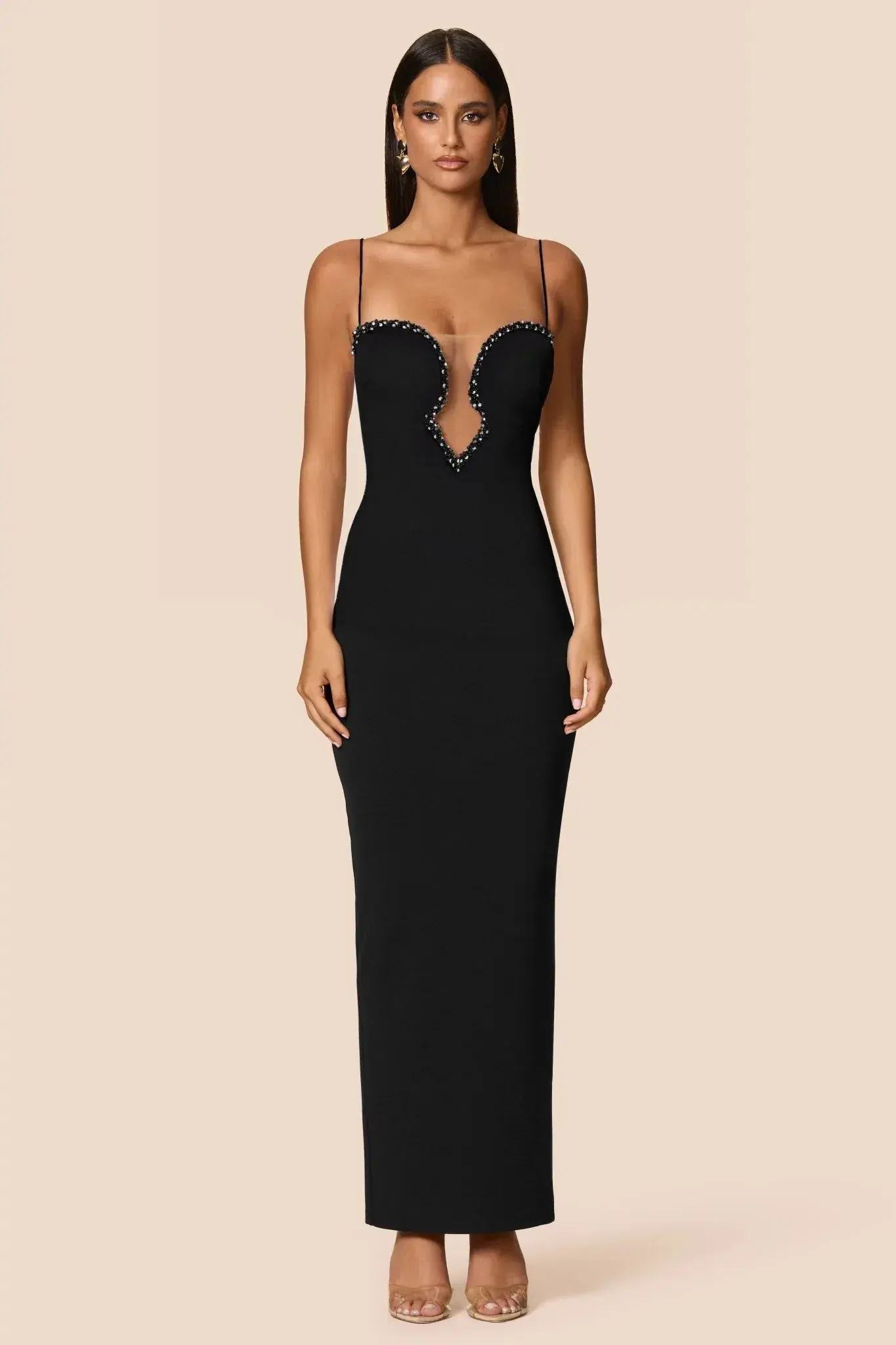 Nookie Adorn Pearl Gown Black Size AU 10 - Image 1