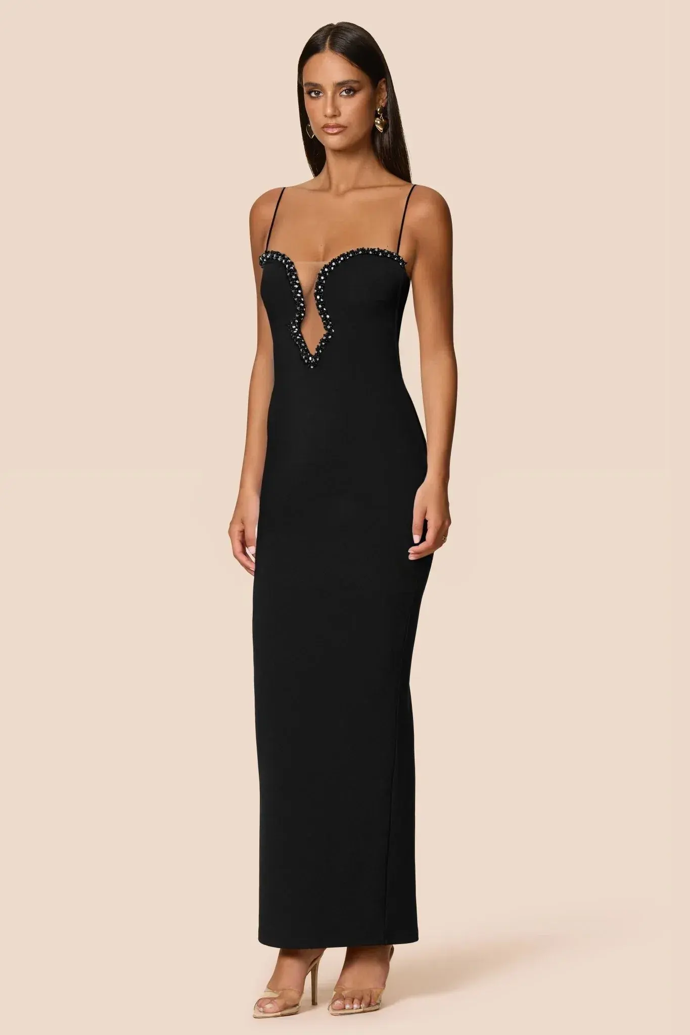 Nookie Adorn Pearl Gown Black Size AU 10 - Image 2