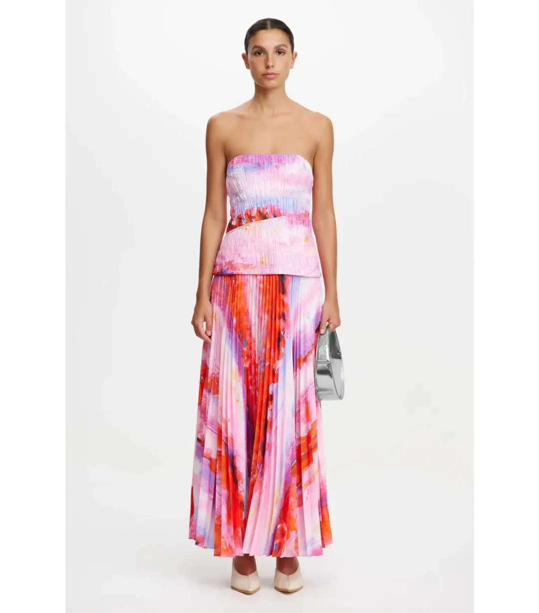 Acler Rockland Midi Dress in Violet Canvas Size AU 6  for rent on The Volte - main image