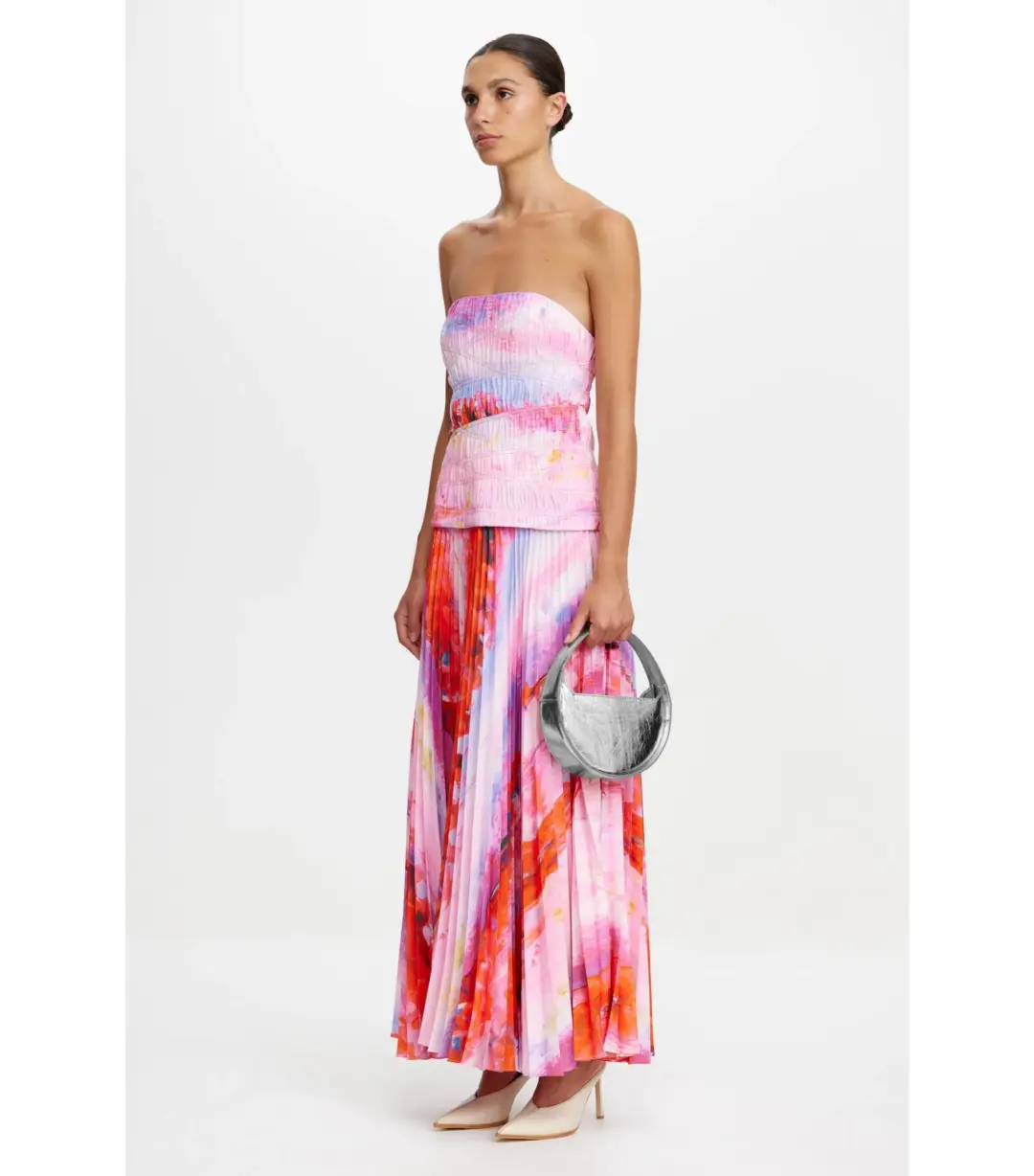 Acler Rockland Midi Dress in Violet Canvas Size AU 6  for rent on The Volte - main image