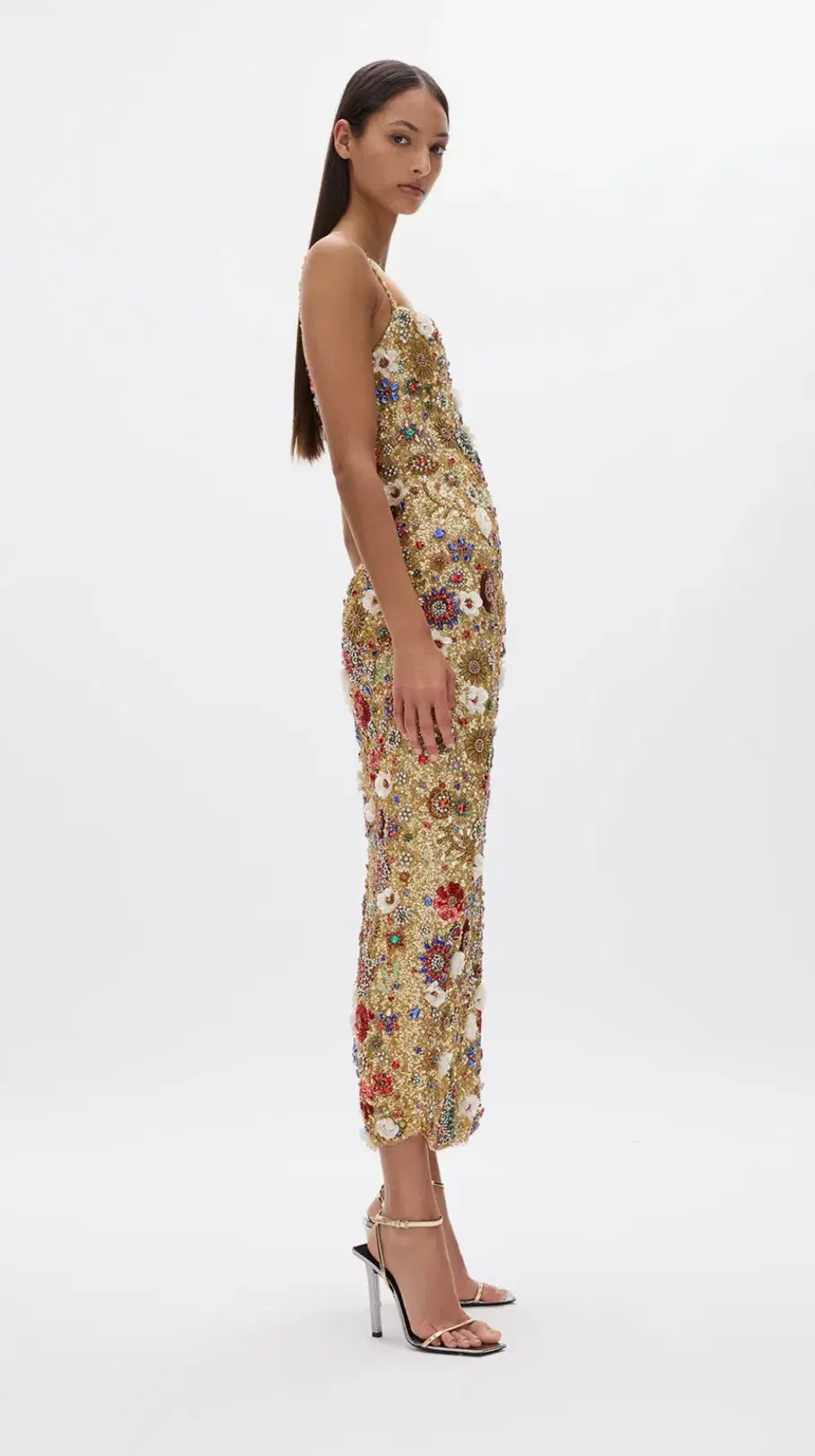 RACHEL GILBERT FRANCESCA GOWN DRESS GOLD SIZE 1 AU 8 - Image 3