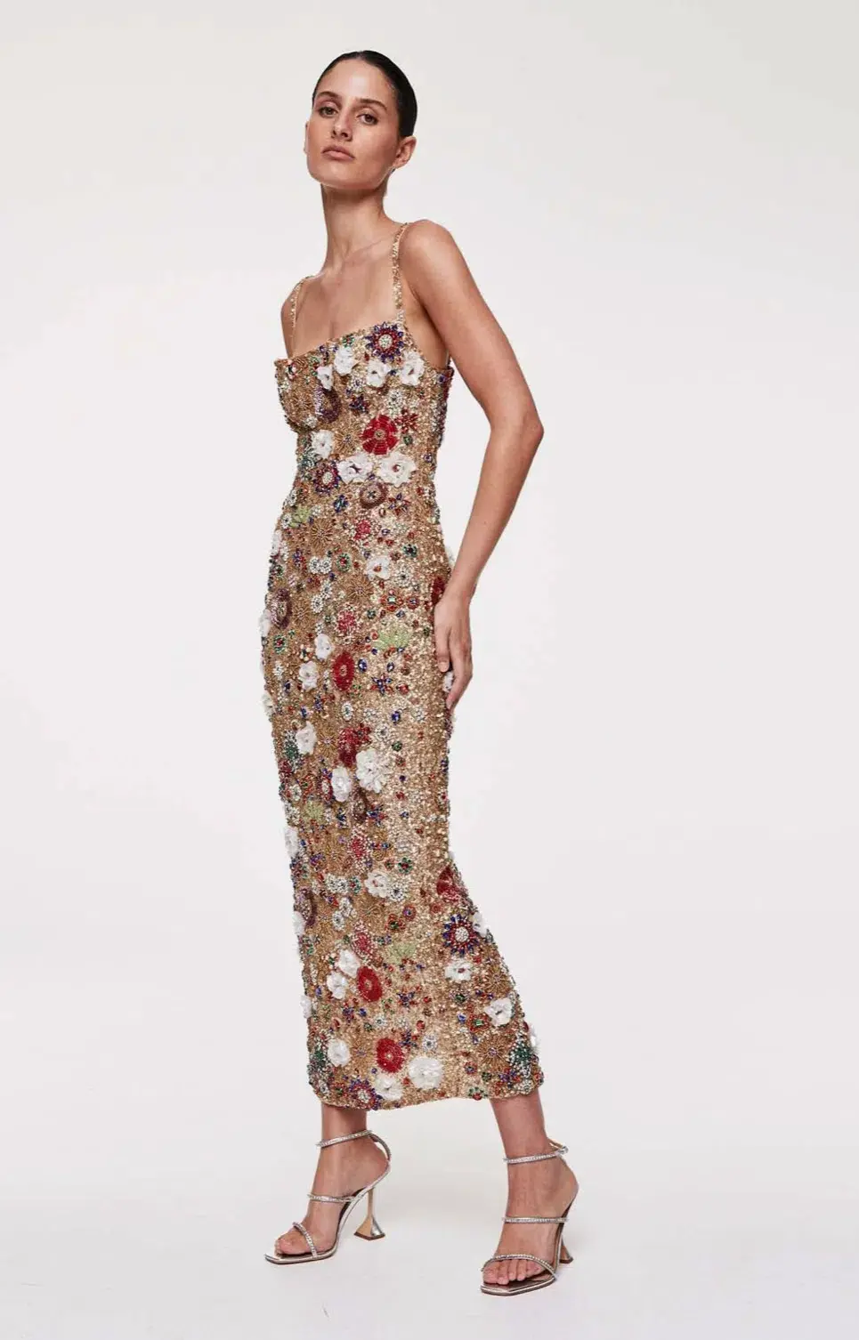 RACHEL GILBERT FRANCESCA GOWN DRESS GOLD SIZE 1 AU 8 - Image 5