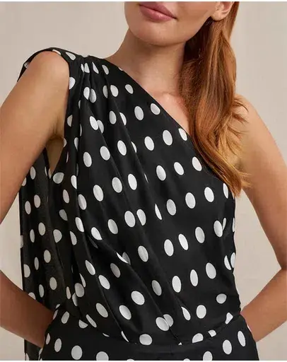 By Johnny 'Dove' Drape Polka Ankle Dress. Size 8 - Image 4
