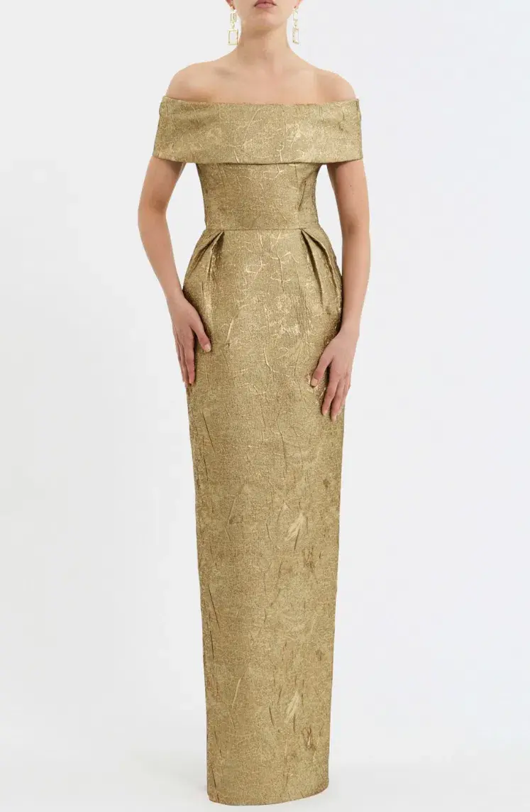 Rebecca Vallance Solana Off The Shoulder Gown Size 12 - Image 1