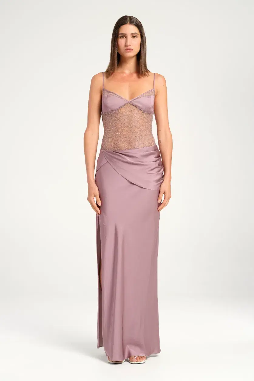 Benni Luna Maxi Dress Grape Size 6 - Image 1