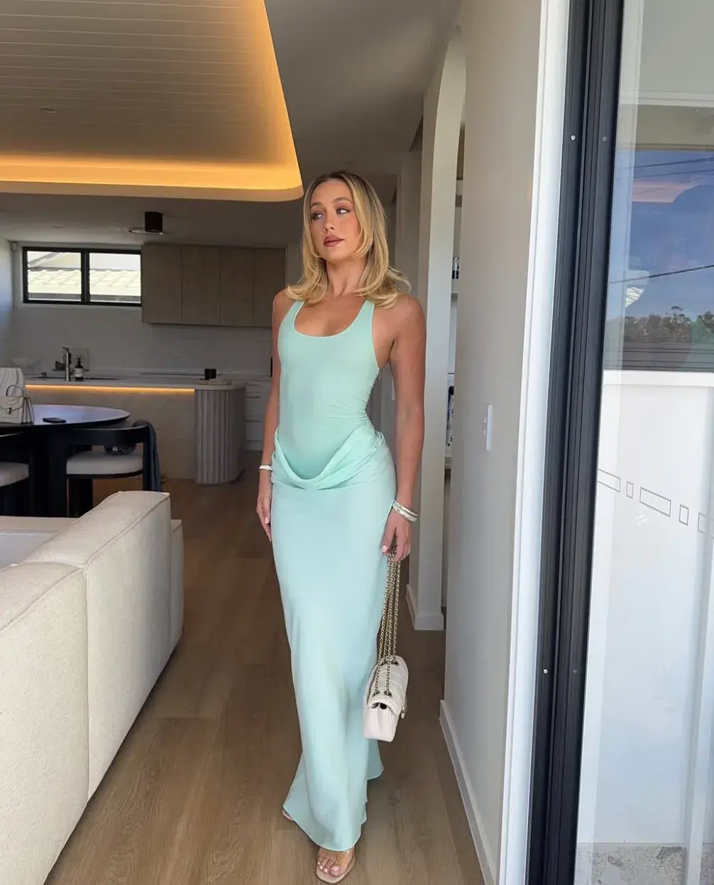 Benni Jade Maxi Dress Bleached Aqua Size 10 - Image 1