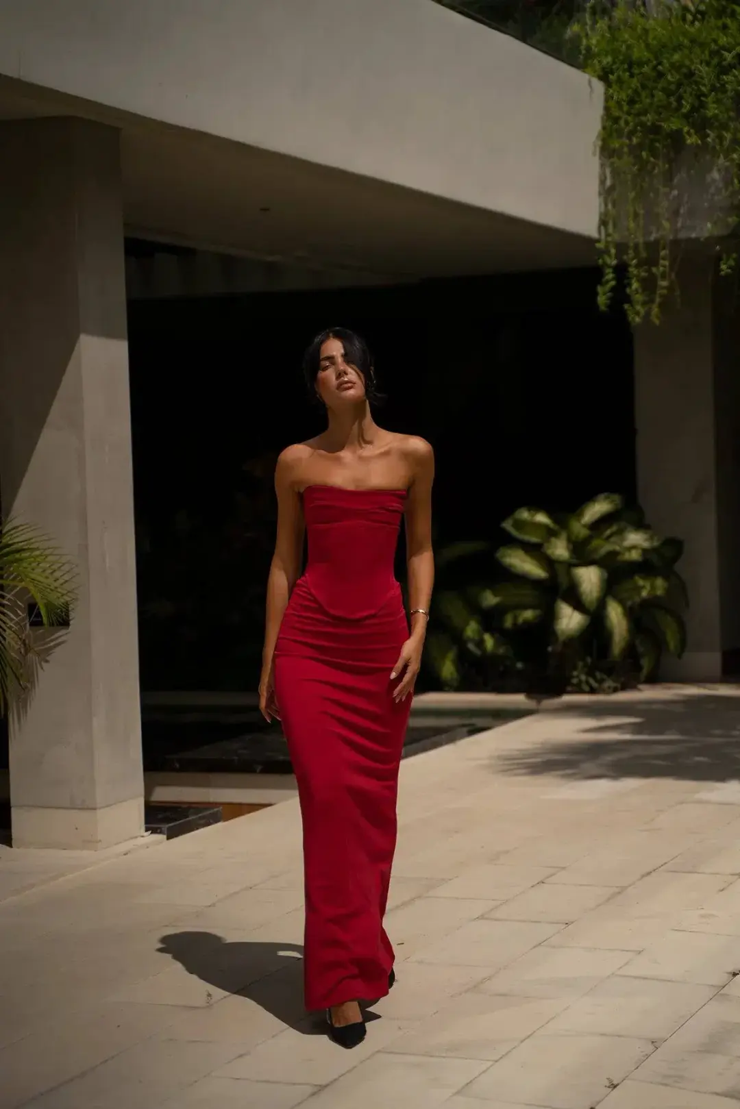 HNTR the Label Louie Maxi Gown Wine Size XS / AU 6 for rent on The Volte - main image